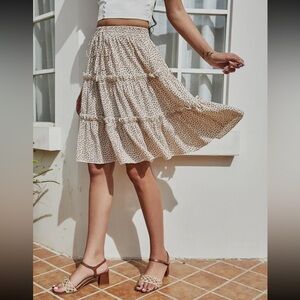 Floral Knee Length Skirt